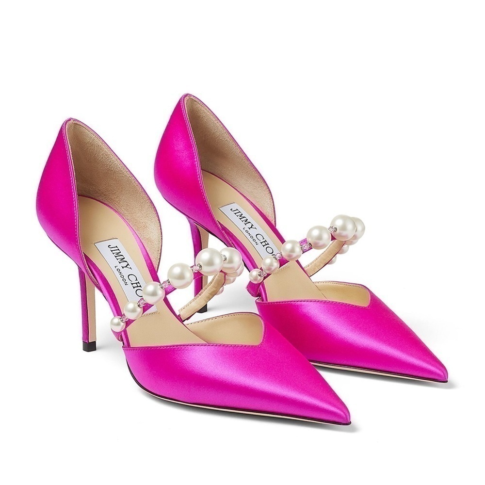 JIMMY CHOO Aurelie Satin Pumps - Picture 1 of 11